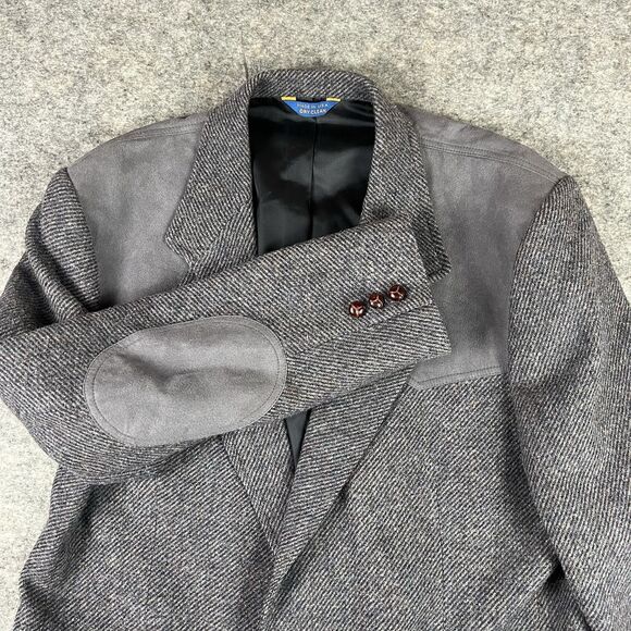PENDLETON VINTAGE TWEED mens gray plaid WOOL sport coat suit jacket blazer - Picture 1 of 11
